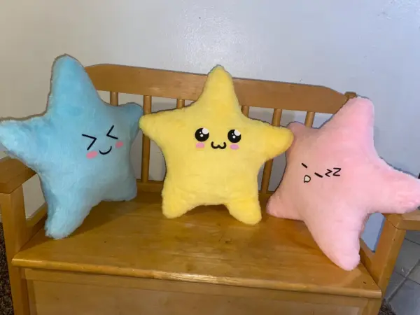 Kawaii Face Star Pillows